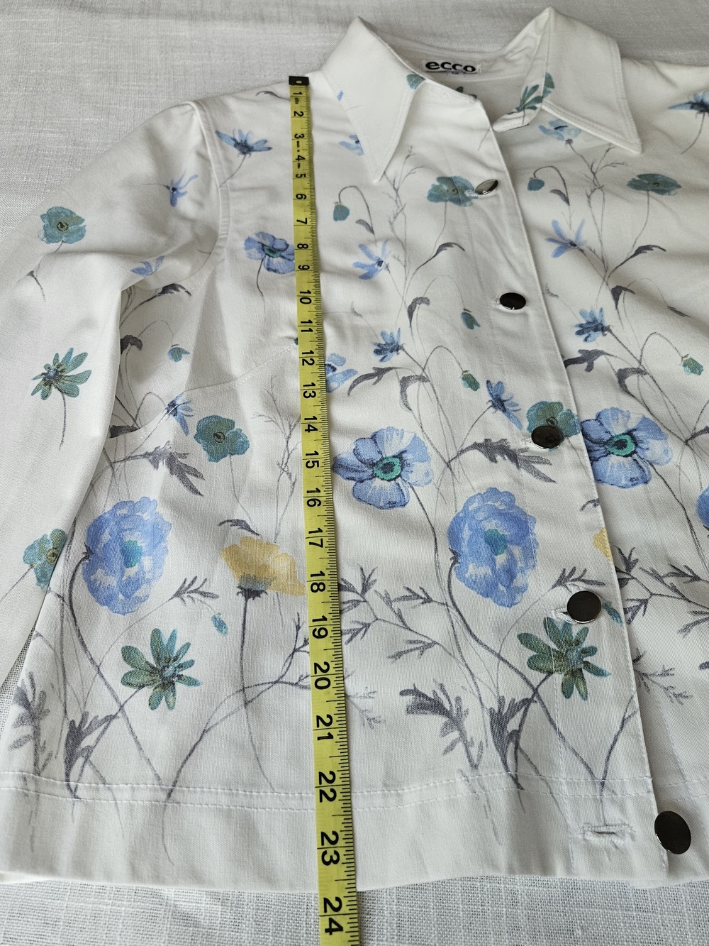 "Vintage ECCO Floral 2 Piece Pants Suit Set Size 12 NWT - Picture 10 of 16